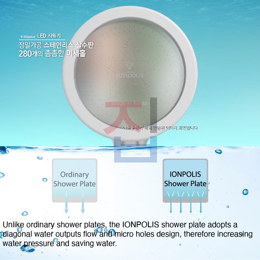 IONPOLIS Korea Premium High Pressure 7 Stages Filtered Shower Head_high water pressure